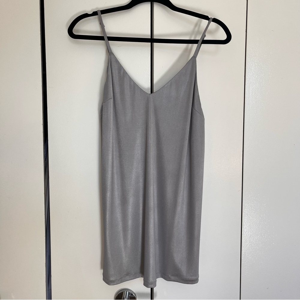 Reformation Silver Cami Slip Dress